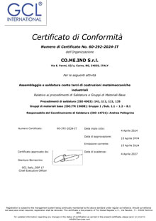 certificato ASME